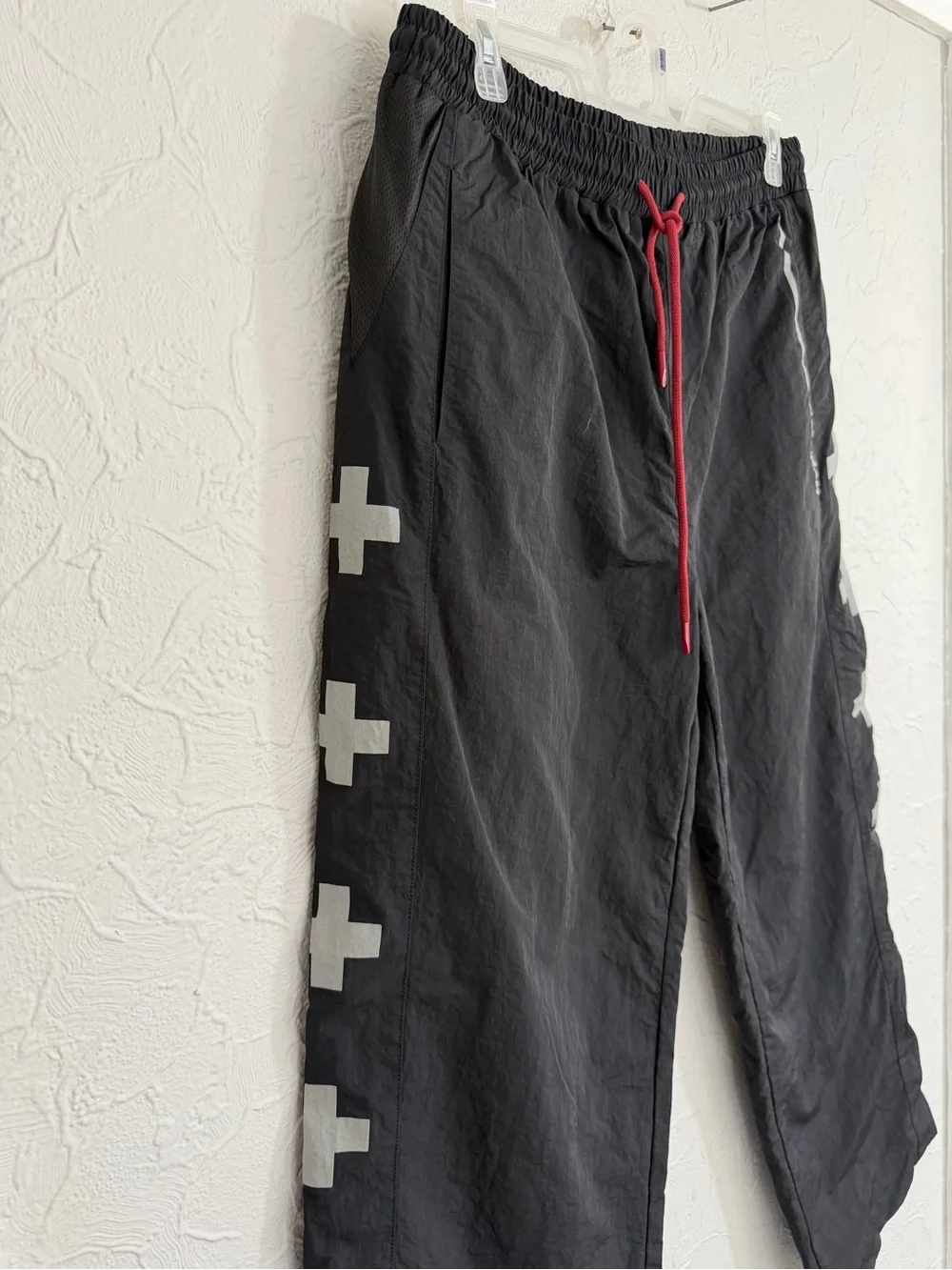 NEW Hypland One Piece Trafalgar Law Track Pants Mens 38 Black Nylon Streetwear